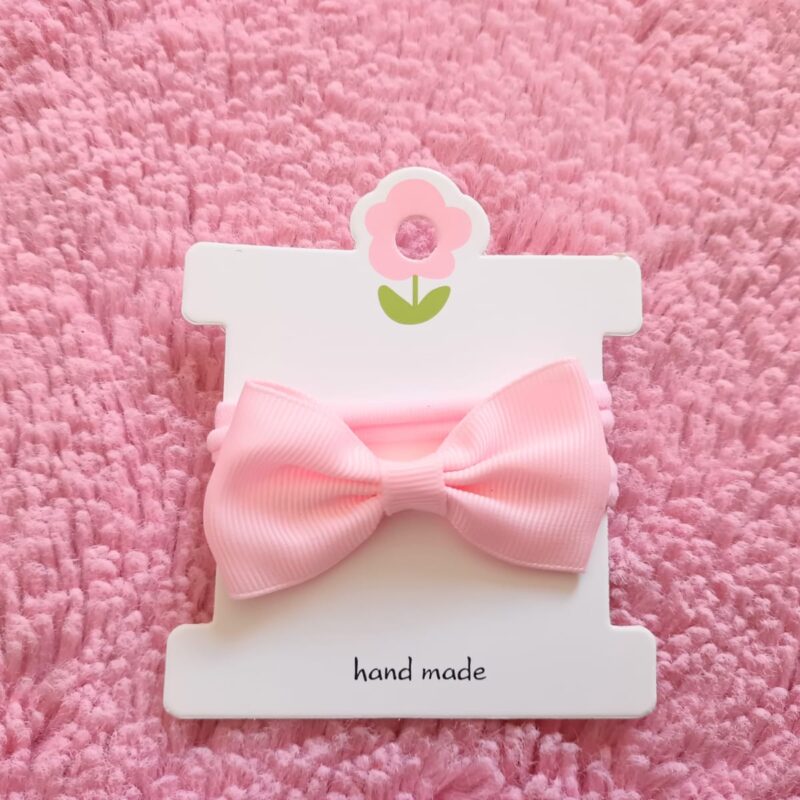 Cintillos lazo rosado claro