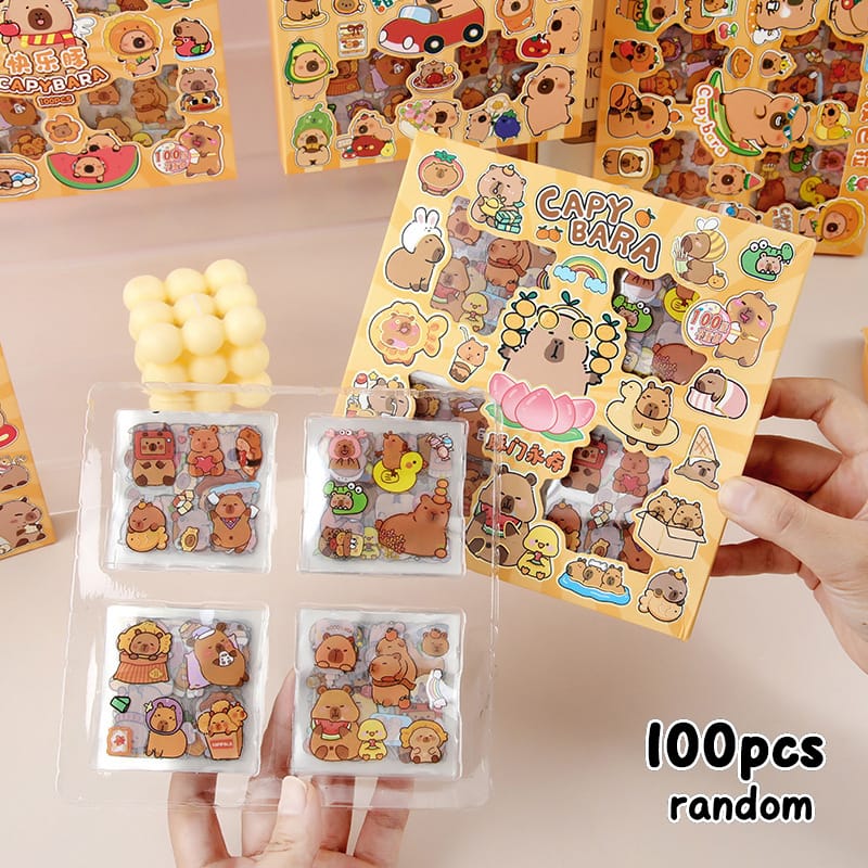 Caja de stickers Capybara