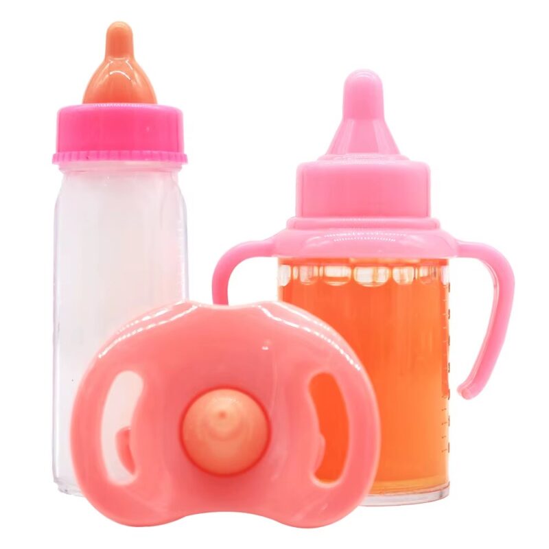 Set rosado de mamaderas mágicas y tete