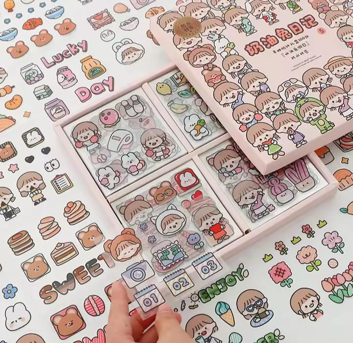 Caja de stickers Kawai- 100 láminas impermeables - Imagen 3